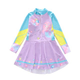 Girls' Dress - Style Long - Sleeved Swimsuit - Comfortable and Stylish Swimwear - Aqova