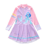 Girls' Dress - Style Long - Sleeved Swimsuit - Comfortable and Stylish Swimwear - Aqova