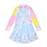 Girls' Dress - Style Long - Sleeved Swimsuit - Comfortable and Stylish Swimwear - Aqova