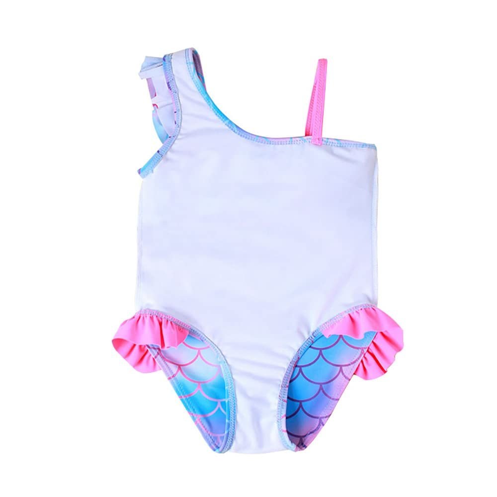 Girls' Gradient One - Piece Swimsuit - Flounced Design for Ages 3 - 8 - Aqova