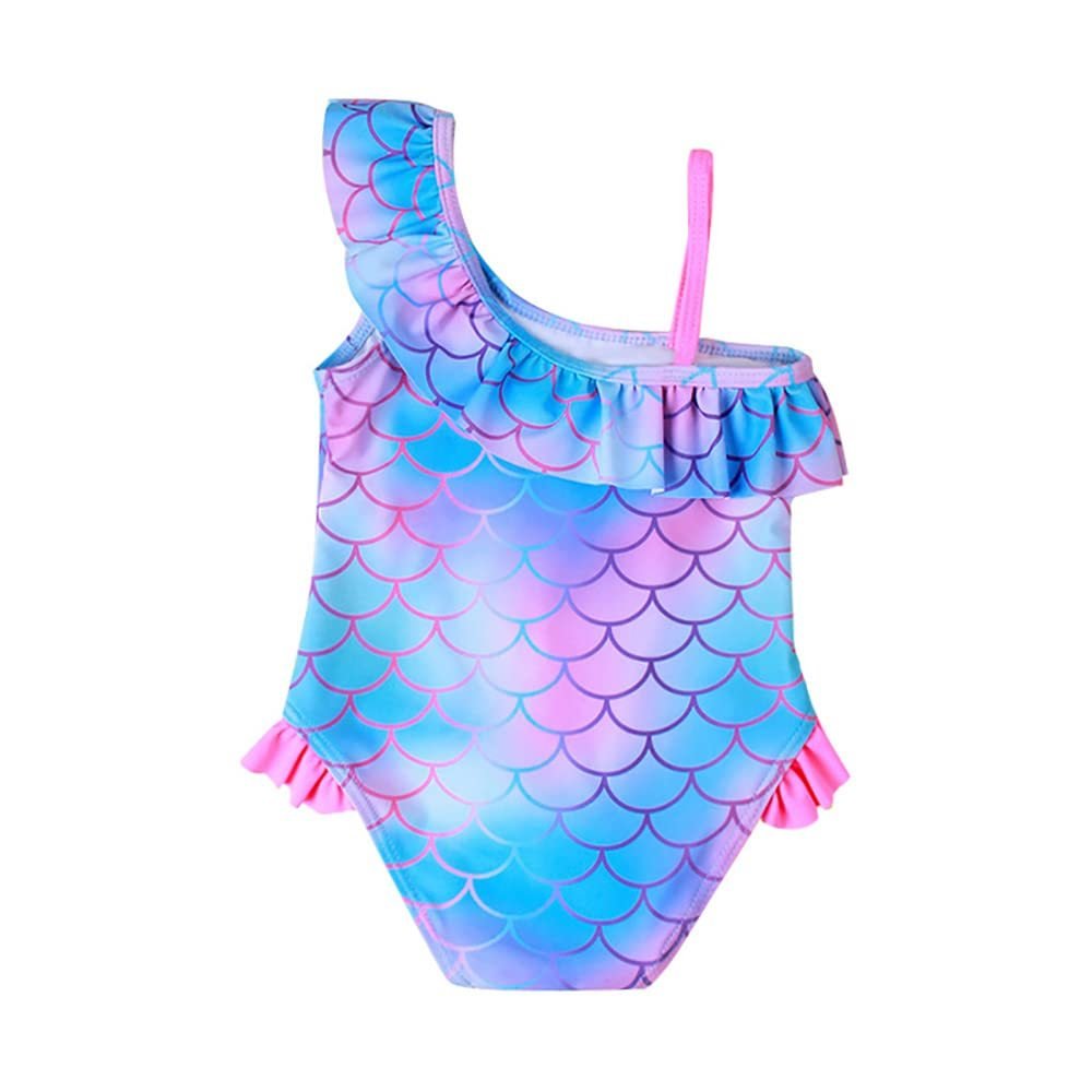 Girls' Gradient One - Piece Swimsuit - Flounced Design for Ages 3 - 8 - Aqova