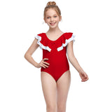 Girls One - Piece Flashing Swimwear - Colorful Lattice, High Elasticity - Aqova