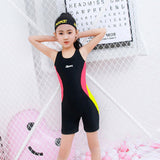 Girls' One Piece Swimsuit - Sporty Flat Corner Design for Ages 2 - 8 - Aqova