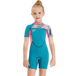 Girls Short - Sleeved Swimwear - Neoprene for Surfing and Snorkeling Fun - Aqova