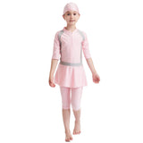 Girls' Solid Color Conservative Swimsuit - Comfort Fit for Swimming & Sports - Aqova
