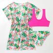 Girls' Two - Piece Swimsuit - Floral Design, High Elasticity, Ages 3 - 12 - Aqova