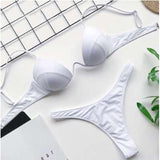 Gle Swimwear Women’s Sexy Bathing Suit - Plain Style, Mid Waist Fit - Aqova