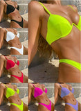 Gle Swimwear Women’s Sexy Bathing Suit - Plain Style, Mid Waist Fit - Aqova
