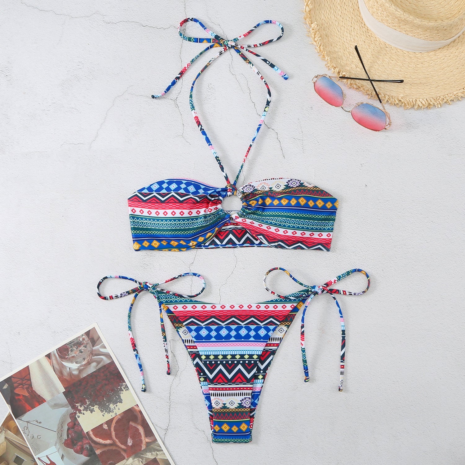 Halter Women's Split Bikini Swimsuit - Aqova
