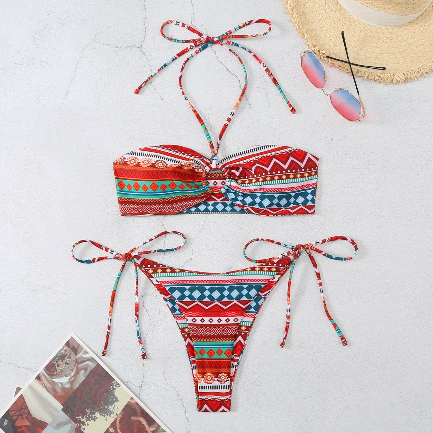 Halter Women's Split Bikini Swimsuit - Aqova