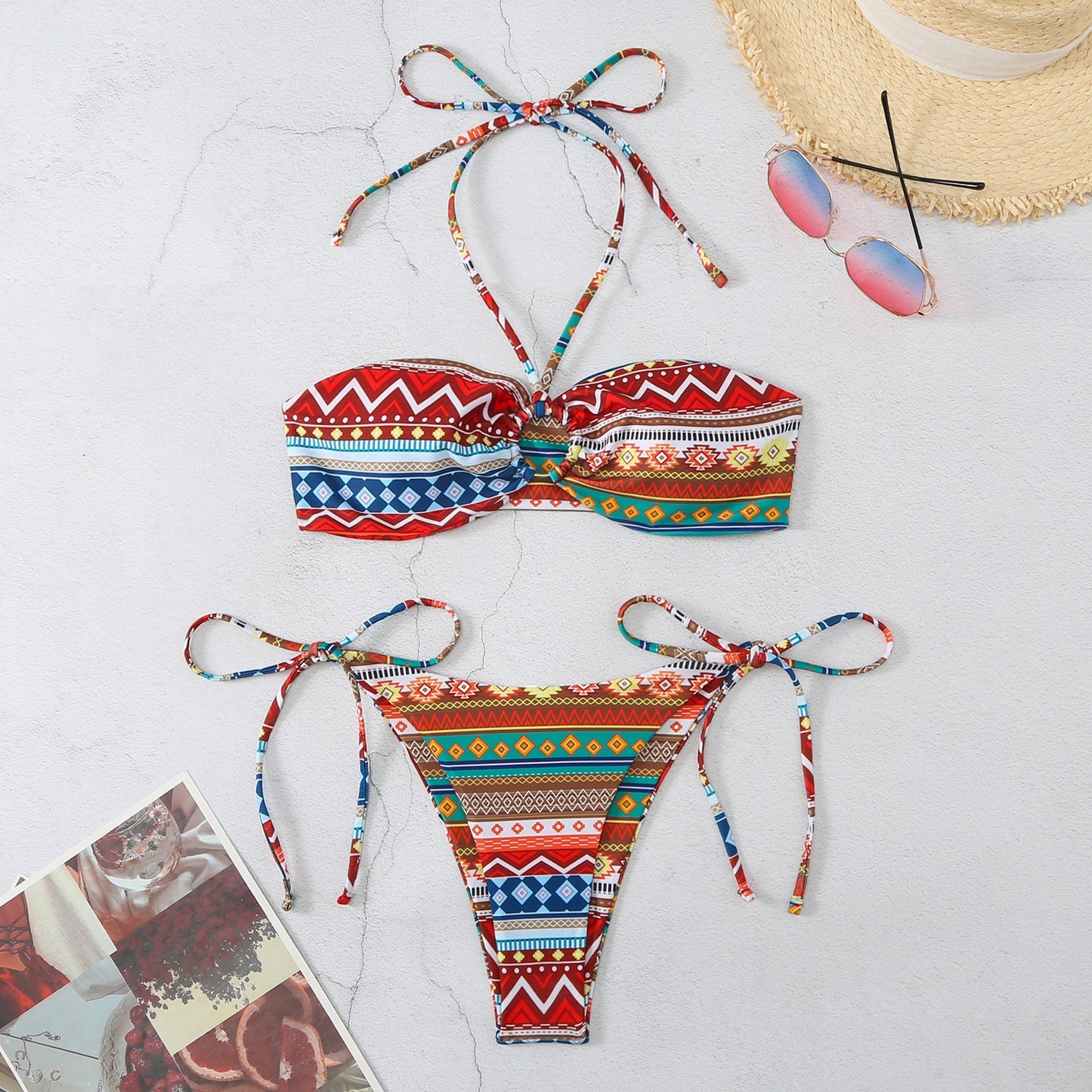 Halter Women's Split Bikini Swimsuit - Aqova