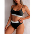 High Waist Bikini Set - Ribbed Push Up Sexy Swimwear for Women - Aqova