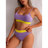 High Waist Bikini Set - Ribbed Push Up Sexy Swimwear for Women - Aqova
