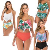 High Waist Bikini - Trendy European Style with Chest Pad Support - Aqova