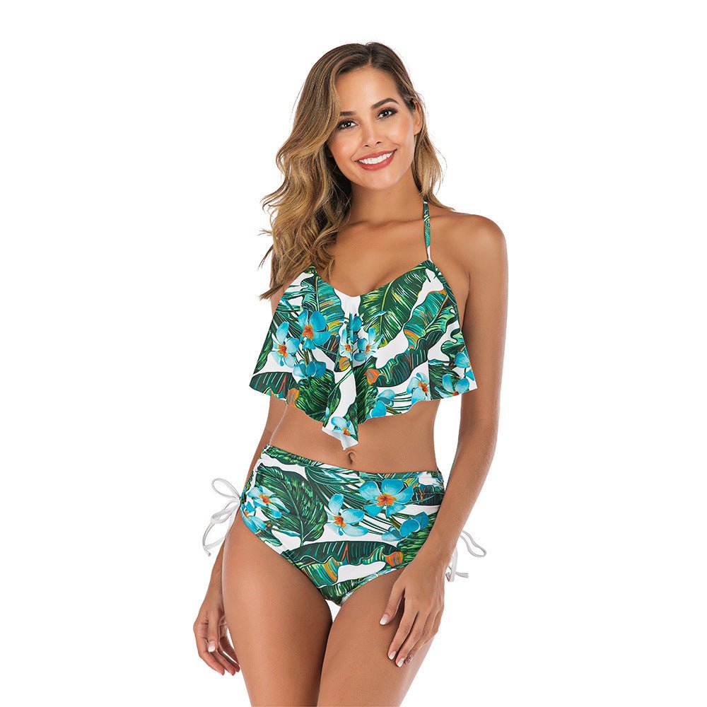 High Waist Bikini - Trendy European Style with Chest Pad Support - Aqova