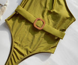 Hollow One - shoulder Bikini One - piece Swimsuit - Aqova