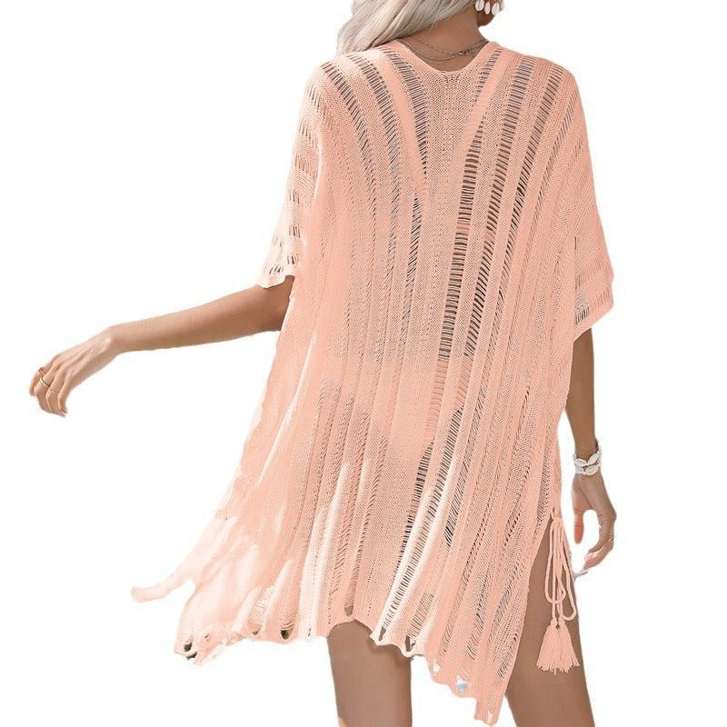Hollow Sweater Loose Bikini Sun Protection Clothing For Women - Aqova