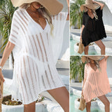 Hollow Sweater Loose Bikini Sun Protection Clothing For Women - Aqova