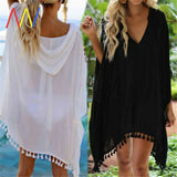 Hooded Top Suit Bikini Beach Sunscreen Clothing - Aqova