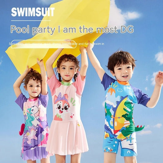 Kids Cartoon Swimsuit - Fun Designs for Swimming Ages 3 - 12 - Aqova