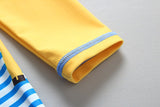 Kids Thermal Quick - Drying Surfing Suit - Blue Striped Giraffe Design - Aqova