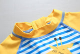 Kids Thermal Quick - Drying Surfing Suit - Blue Striped Giraffe Design - Aqova