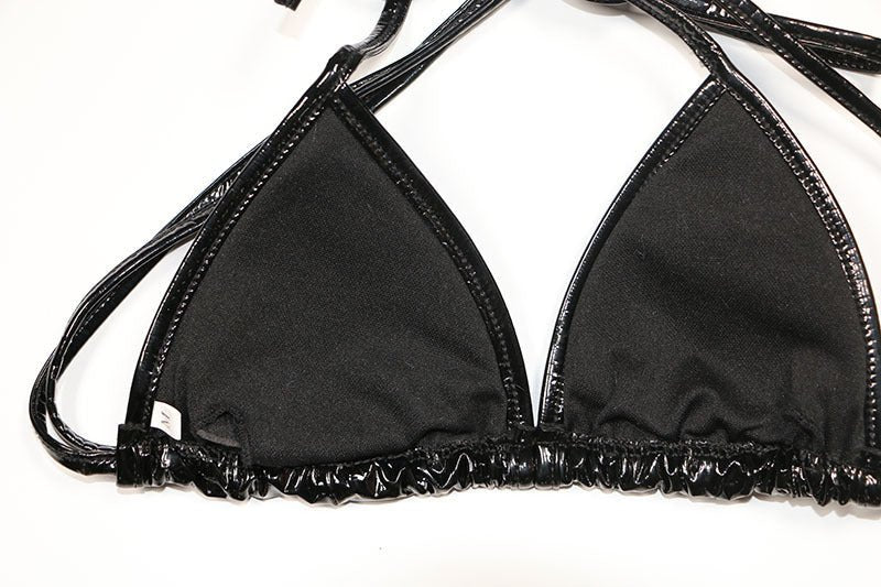 Lace - up Swimsuit Bikini Two - piece Set - Aqova