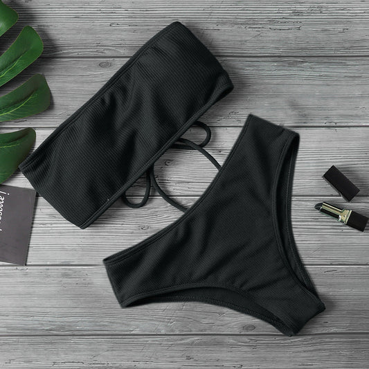 Ladies Bikini One Piece Solid Color - Aqova