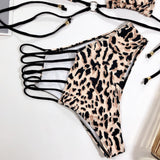 Leopard Print Bikini Swimsuit - Stylish Nylon Swimwear for Women - Aqova