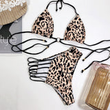 Leopard Print Bikini Swimsuit - Stylish Nylon Swimwear for Women - Aqova