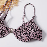 Leopard Print Skirt Three - Piece Swimsuit - Aqova