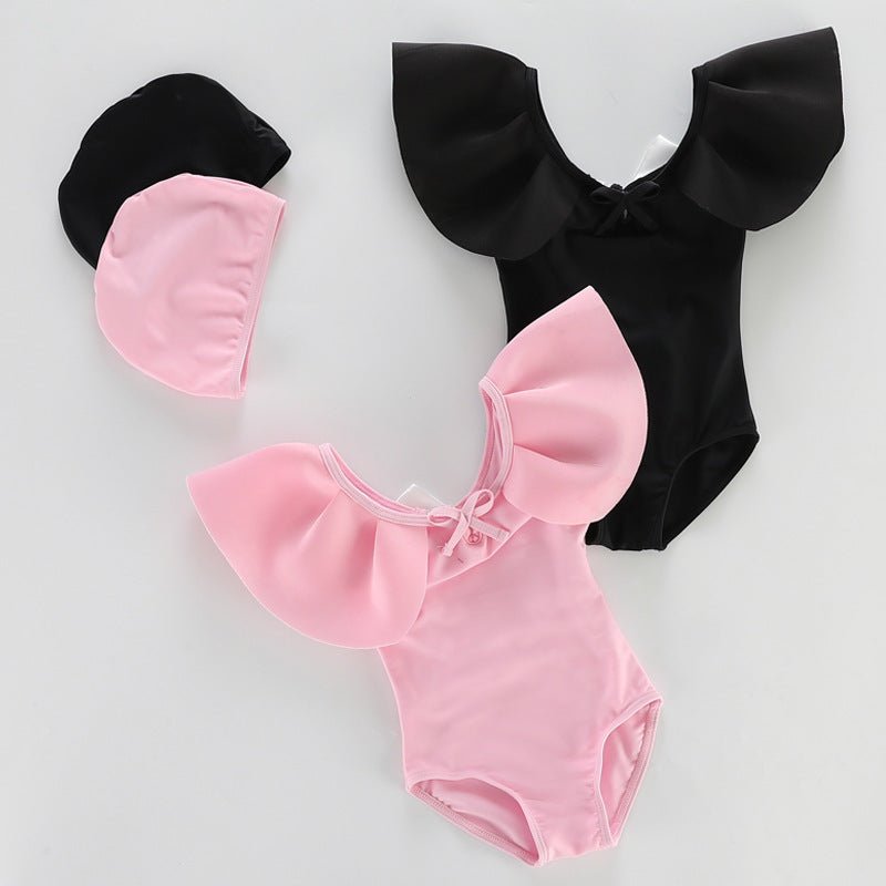 Lotus Leaf Open Back One - Piece Swimsuit for Girls - Comfortable Swimwear - Aqova