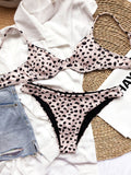 Luanguo New Small Pit Striped Leopard Dot Bikini - Aqova