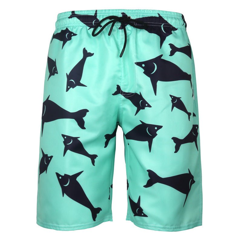 Men's Casual Beach Shorts - Octopus Print Plus Size Swimwear - Aqova