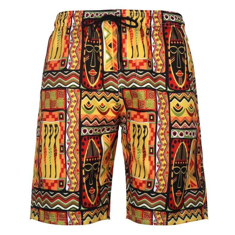 Men's Casual Beach Shorts - Octopus Print Plus Size Swimwear - Aqova