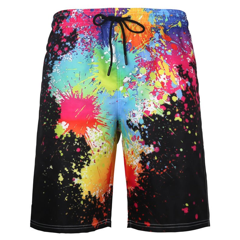Men's Casual Beach Shorts - Octopus Print Plus Size Swimwear - Aqova