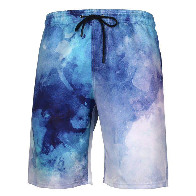 Men's Casual Beach Shorts - Octopus Print Plus Size Swimwear - Aqova
