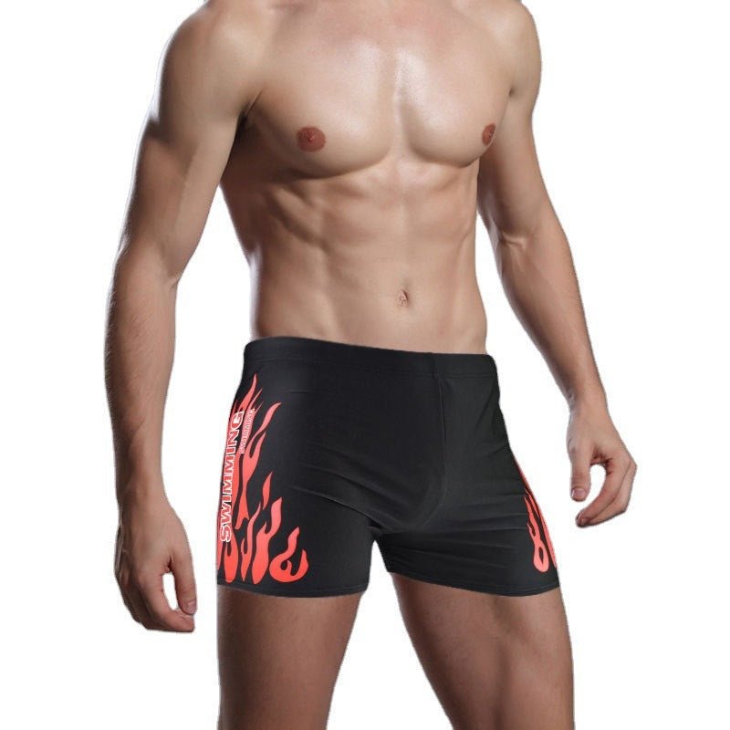 Men's Flame Swimming Trunks - Stylish, Comfortable Swimwear in XL - 4XL Sizes - Aqova