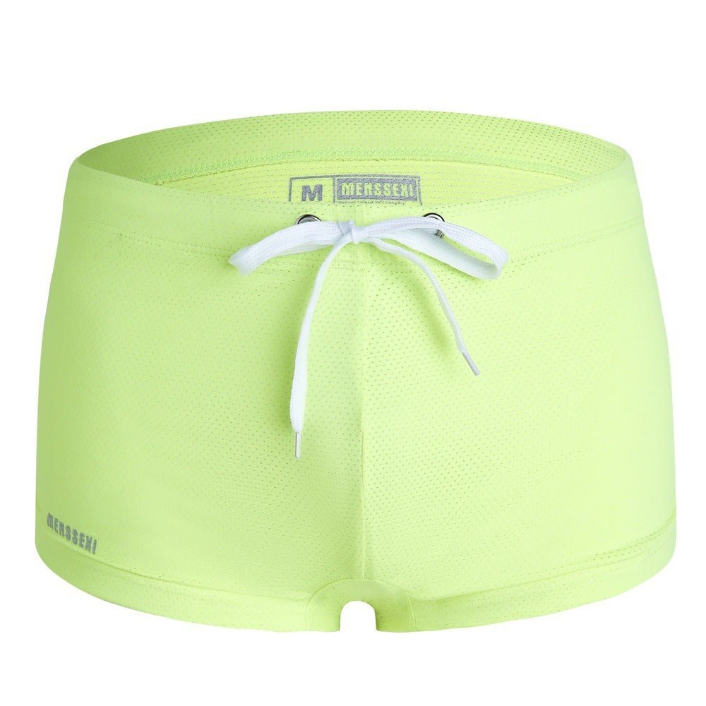 Men's Nylon Low Waist Boxer Swim Trunks - Stylish Beach Shorts - Aqova