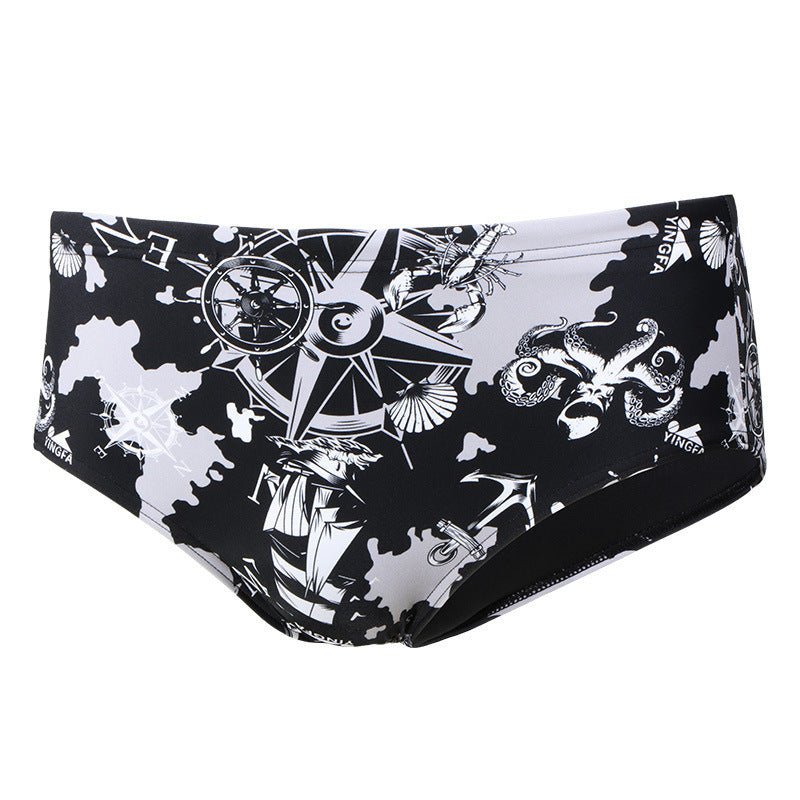 Men's Professional Racing Swimming Trunks - Comfortable Nylon & Spandex - Aqova