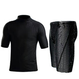 Men's Quick - Drying Snorkeling Swimsuit - Leopard Print Short Sleeve - Aqova
