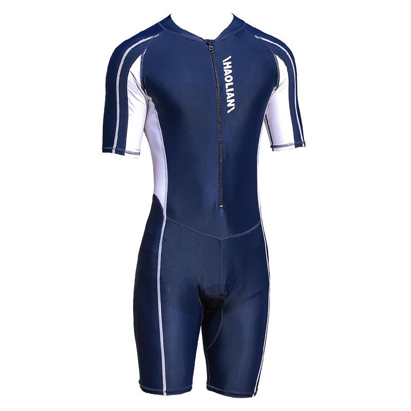 Men’s Short - Sleeved One - Piece Surfing Wetsuit - UV Protection & Comfort - Aqova