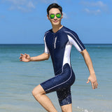 Men’s Short - Sleeved One - Piece Surfing Wetsuit - UV Protection & Comfort - Aqova