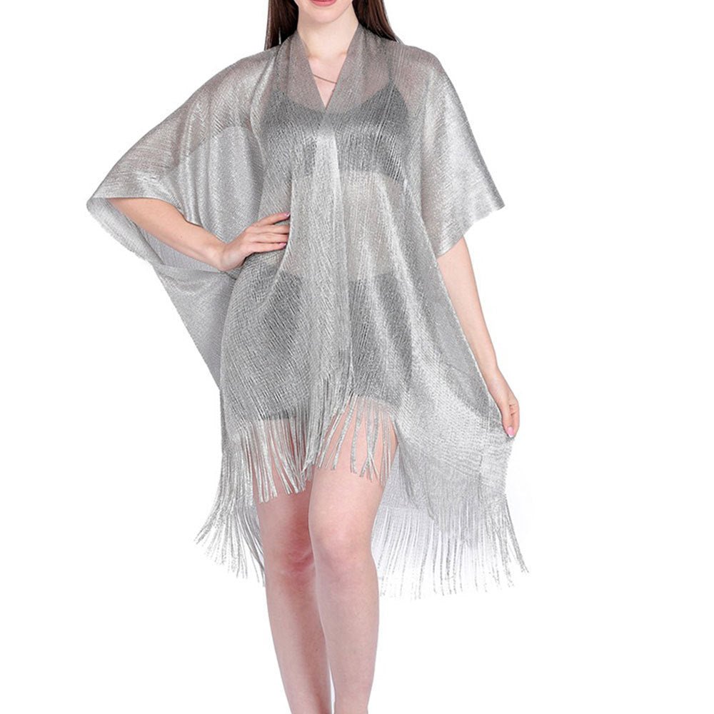 Mesh Gold Silver Beach Cover - Stylish Sun Protection Swimwear - Aqova
