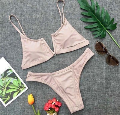 Multi - Color Sexy Bikini Swimsuit - Open Back & High Elasticity Design - Aqova