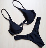 Multi - Color Sexy Bikini Swimsuit - Open Back & High Elasticity Design - Aqova