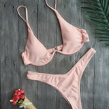 Multi - Color Sexy Bikini Swimsuit - Open Back & High Elasticity Design - Aqova