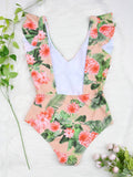 New Deep V One - Piece Swimsuit Women European And American Sexy Bikini Fold Ladies Swimsuit Swimsuit Women - Aqova