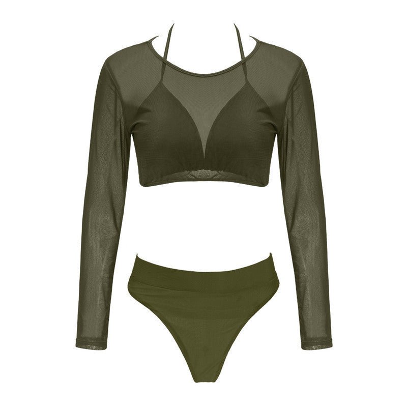 New European And American Split Swimsuit Mesh Bikini - Aqova