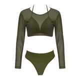 New European And American Split Swimsuit Mesh Bikini - Aqova
